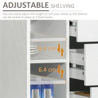 HOMCOM Dulap Modern Alb Dulap Jos Bufet pentru Bucatarie cu 3 Sertare și 2 Uși(m-5)