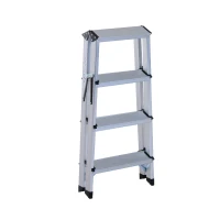 Homcom Scara Pliabila 4 Trepte din Aluminiu, Pliabila si Compacta, 81×42×72cm(m-9)