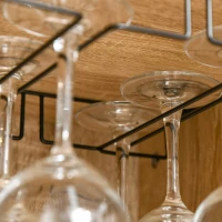 HOMCOM Bufet Bucatarie Dulapior Suport Sticle Suport Pahare Stil Industrial(m-7)