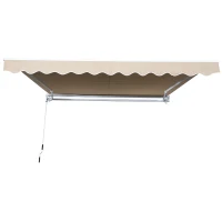 Outsunny Perdea Soare Rulanta de Perete in Poliester, Beige,  395x250cm(m-6)