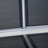 Outsunny Balansoar de Gradina cu 3 Locuri din Metal Acoperis Copertina Detasabil(m-8)