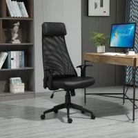 Vinsetto HOMCOM Scaun de Birou Scaun Ergonomic si Rotativ pentru Birou Negru(m-2)