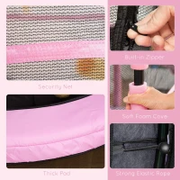 HOMCOM Trambulina pentru Copii 3-6 Ani Trambulina cu Plasa Φ185cm Roz(m-6)