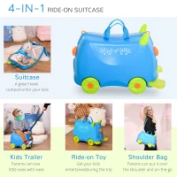 HomCom valiza copii pentru calatorii cu avionul, 46x22x33,5 cm(m-5)