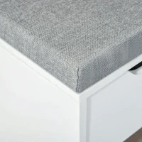 HOMCOM Bancheta-pantofar din lemn cu perna, sertar si raft pentru 10 perechi de incaltaminte(m-9)