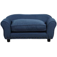 PawHut Canapea Captusita pentru Caini mici Albastra(m-4)