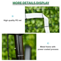HOMCOM Plasa de fotbal Rebounder pliabila cu tinta si Unghi reglabil(m-6)