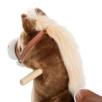 HOMCOM Calut Balansoar de Plus si Lemn Maro(m-6)