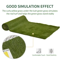 Outsunny Gazon Sintetic 4x1m Iarba 30mm Gazon Fals Anti-UV si Netoxic(m-4)