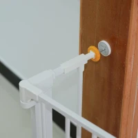 PawHut gard protectie, pentru animale, reglabil, fier alb(m-10)