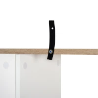 HOMCOM Librarie de Design Modern 4 rafturi Lemn Natural si Alb, 60x24x148cm(m-10)