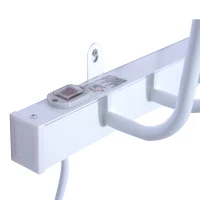 Homcom Radiator pentru Uscat Pantofi Electric de Perete in Aliaj de Aluminiu Alb L86*W11*H23.5cm(m-5)