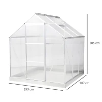 Outsunny aluminium kas 193cm x 187cm x 205cm(m-3)