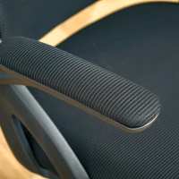 Vinsetto Scaun de Birou Ergonomic Spatar din Plasa si Sezut Capitonat Negru(m-9)