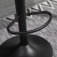 HOMCOM Set 2 Scaune de bar cu Inaltime reglabila si Suport pentru picioare, din PIele sintetica(m-9)