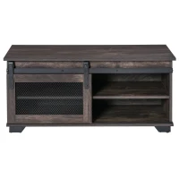 HomCom comoda stil rustic, usa culisanta 100x45x45cm, maro(m-4)