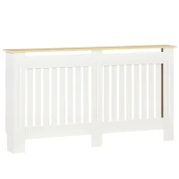 HOMCOM Mobilier Calorifer cu Lamele si Rafturi Supeiroare MDF PAL aspect Lemn(m-1)