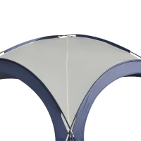 Outsunny Foisor Cort de Camping Pliabil Protectie UV Alb si Albastru 350 x 350 x230cm(m-6)