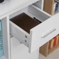 HOMCOM birou unghiular cu forma L, 117x82x74 cm, alb(m-11)