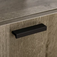 HOMCOM Bufet Modern pentru Living sau Bucatarie, Dulap Multifunctional din Lemn si Metal cu 2 Sertare si Dulapior(m-8)