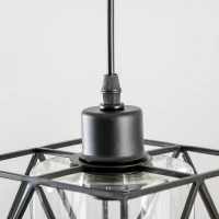 HOMCOM Lampadar Vintage Stil Industrial Lampadar de salon negru reglabil(m-8)