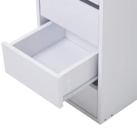 Homcom Masa Machiaj cu 3 Oglinzi Masa Make Up Alb 111x56.2x141.3cm(m-6)