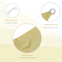 Outsunny Panza Umbrire Dreptunghiulara Copertina Soare din Poliester 3x4m Nisip(m-4)