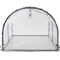 Outsunny Seră pentru Grădină tip Tunel din PVC Cadru din oțel Trasparentă, 200x100x80cm(m-12)