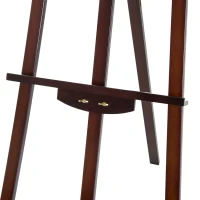 Homcom Sevalet pentru Pictura in Lemn cu Inaltime si Inclinatie Reglabila, Maro, 46x60x140cm(m-8)