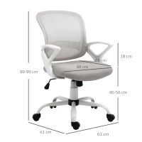 Vinsetto Scaun de Birou si pentru Masa de Lucru Ergonomic cu Înaltime Ajustabila(m-3)