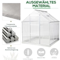 Outsunny aluminium kas 193cm x 187cm x 205cm(m-5)
