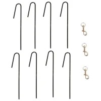 PawHut tarc tip plasa pentru animale, 8 bucati 61x61cm, negru(m-13)