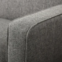 HOMCOM Canapea Extensibila pe Colt cu 3 Locuri din Tesatura Gri Lounge Reversibil(m-8)