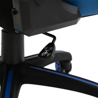 Vinsetto Fotoliu Gaming din Piele Ecologica Negru Albastru si Galben Inaltime Reglabila(m-8)