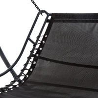 Outsunny Balansoar in aer liber pentru Gradina cu acoperis negru, 2 Persoane(m-8)