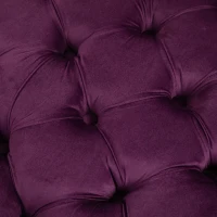 Homcom Puf container din Catifea Violeta cu Asezare in Stil Chesterfield Captusit(m-5)