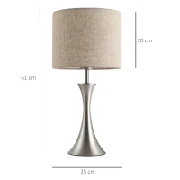 HomCom lampa de masa, moderna, Ф25 x 51 cm, bej(m-3)