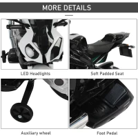 HOMCOM Motoreta Electrica BMW RR pentru Copii 12V, Negru si Alb(m-6)