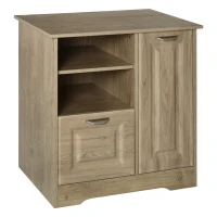 HomCom dulapior cu rafturi, 72x55x76 cm, lemn natural(m-4)