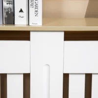 HOMCOM Mobilier Calorifer cu Lamele si Rafturi Supeiroare MDF PAL aspect Lemn(m-9)