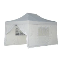 Outsunny Gazebo Pliabil tip Acordeon, Alb, 4.5x3m(m-1)