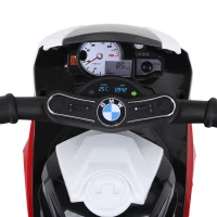 HOMCOM Motoreta Electrica pentru Copii BMW S1000RR Originala, 3 Roti cu Lumini si Sunete Reale, Rosu(m-10)