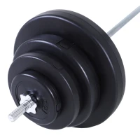 Homcom Set Haltere & Bara 170cm, 70kg cu discuri reglabile pentru antrenamente(m-10)