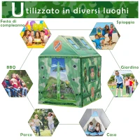 HOMCOM Cort de Joaca pentru Copii 3+ Ani pentru Intern si Extern Verde 93x69x103cm(m-6)
