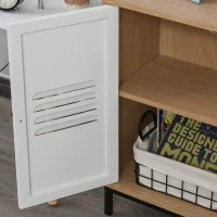 Vinsetto Dulap de Birou din Lemn cu 2 usi Raft Ajustabil Alb de Culoarea lemnului(m-9)