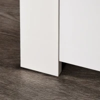 HOMCOM Dulapior cu Economisire Spatiu Multifunctional pentru Hol din Lemn Alb Lumini LED(m-9)