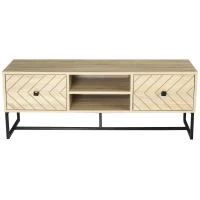 HOMCOM Mobilier pentru TV 2 sertare 2 rafturi pentru sufragerie culoare lemn 120 x 39 x44.5cm(m-4)