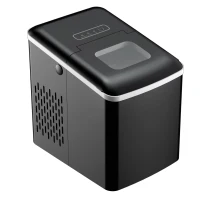 HOMCOM Masina pentru Gheata pentru Casa Producator de Ghiata 12kg/24h Neagra(m-1)