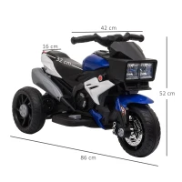 HOMCOM Motocicleta Electrica 6 V – 3 Roti, Lumini & Sunete(m-3)