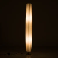 Homcom Lampada da Terra in Acciaio, Bianco, 15x15x120cm(m-6)